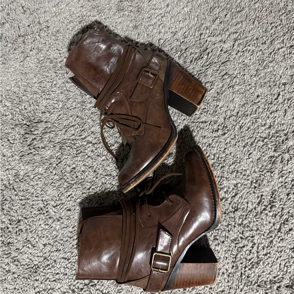Pierre Dumas Dark Brown Ankle Booties